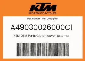 A49030026000C1 KTM Clutch Cover A49030026000C1 KTM Clutch Cover