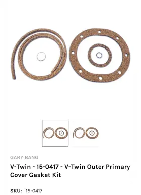 15-0417 V-TWIN Outer Cover Gasket Kit Twin